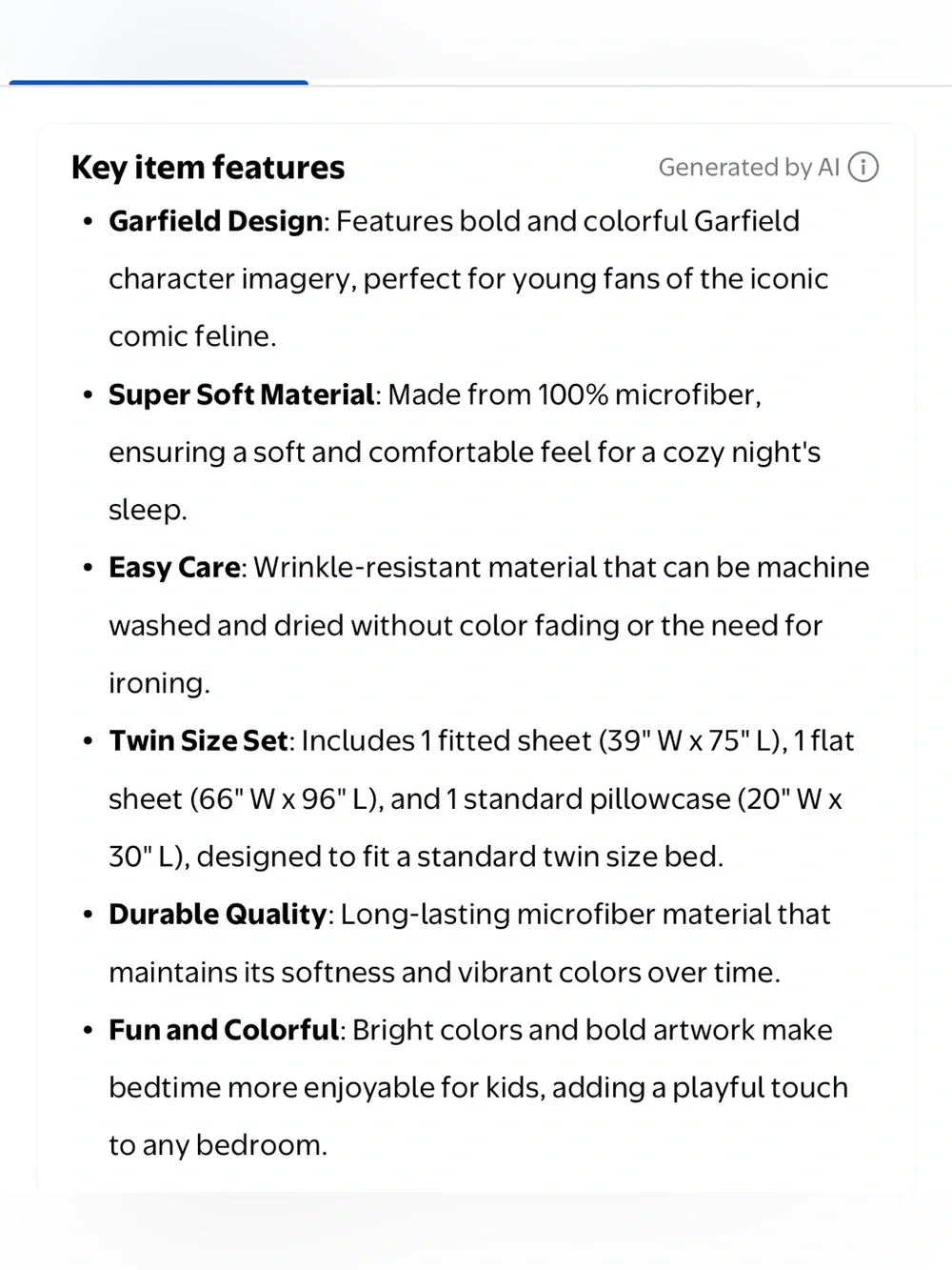 Garfield Kids 3 Piece Teal Blue Sheet Set, Twin multicolor